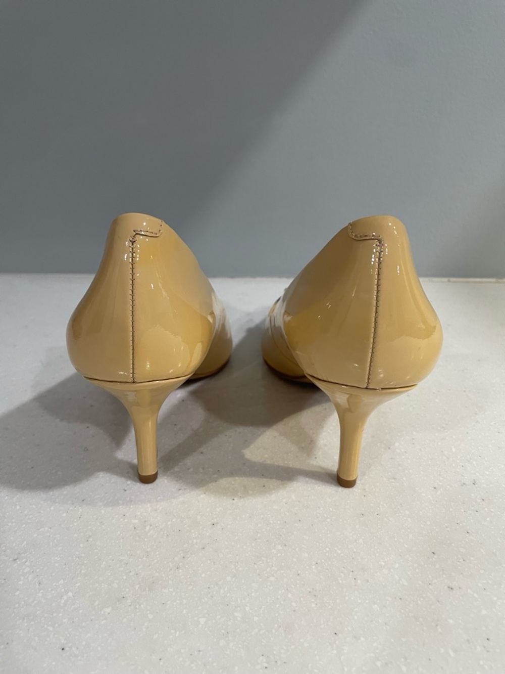 Coach Zan Tapioca/Black Patent Leather Cap Toe Pumps - Picture 7 of 8